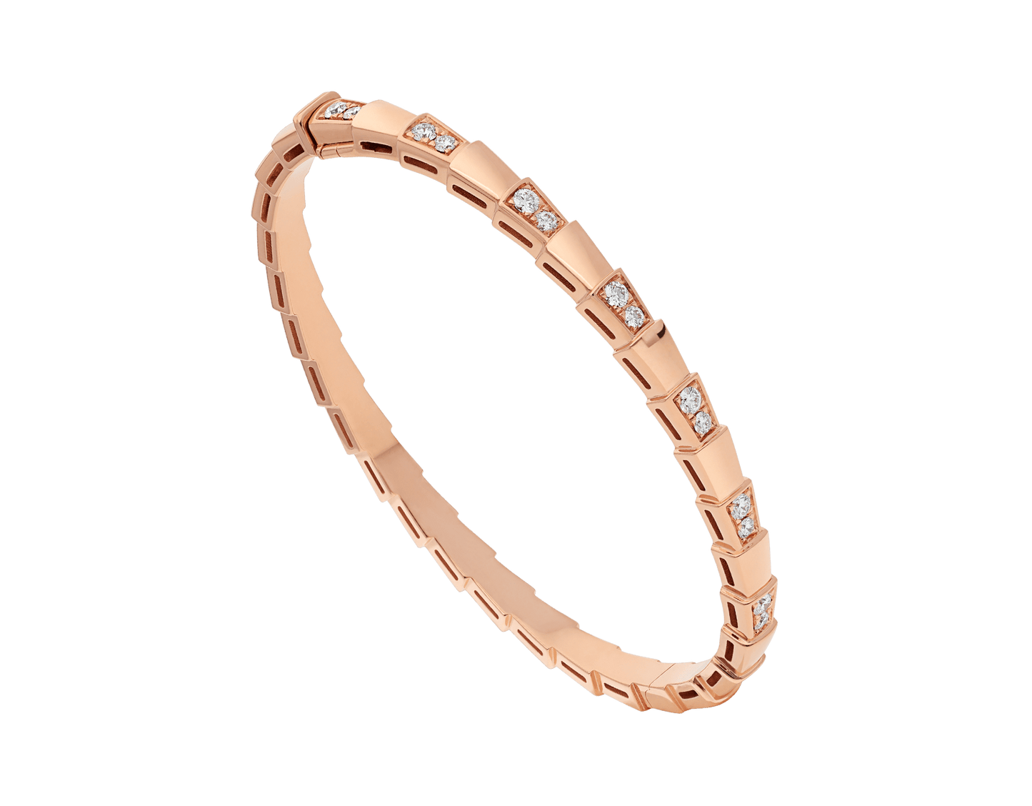 Pomuse SERPENTI SMALL BRACELET PINK GOLD DIAMOND