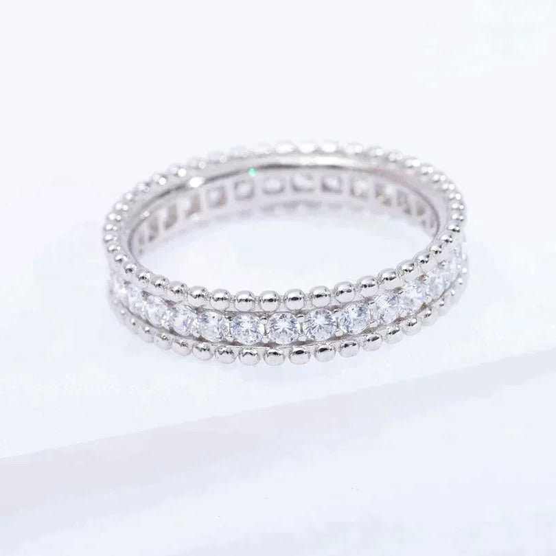 Pomuse PERLEE DIAMOND SILVER RING