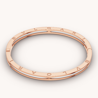 Pomuse ZERO 1 PINK GOLD WITH WHITE CERAMIC BRACELET