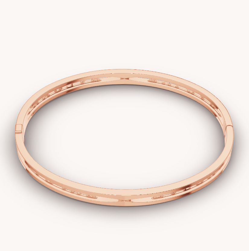 Pomuse ZERO 1 SPIRAL LOGO PINK GOLD BRACELET