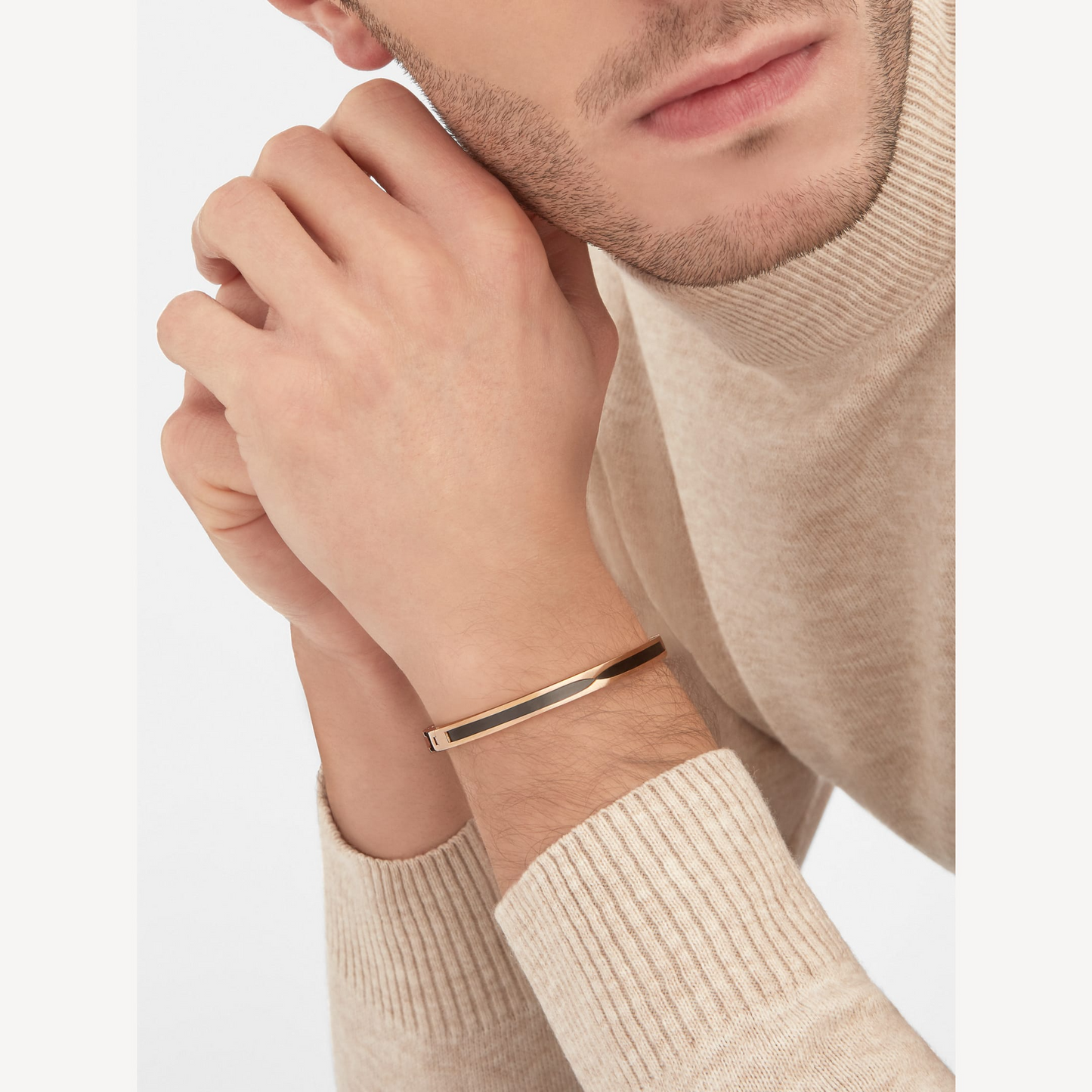 Pomuse ZERO 1 PINK GOLD WITH BLACK CERAMIC BRACELET