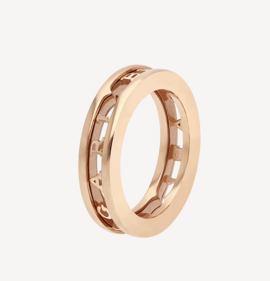 Pomuse ZERO 1 ONE-BAND WITH OPENWORK LOGO SPIRAL RING