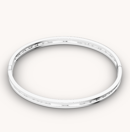 Pomuse ZERO 1 SPIRAL LOGO SILVER BRACELET