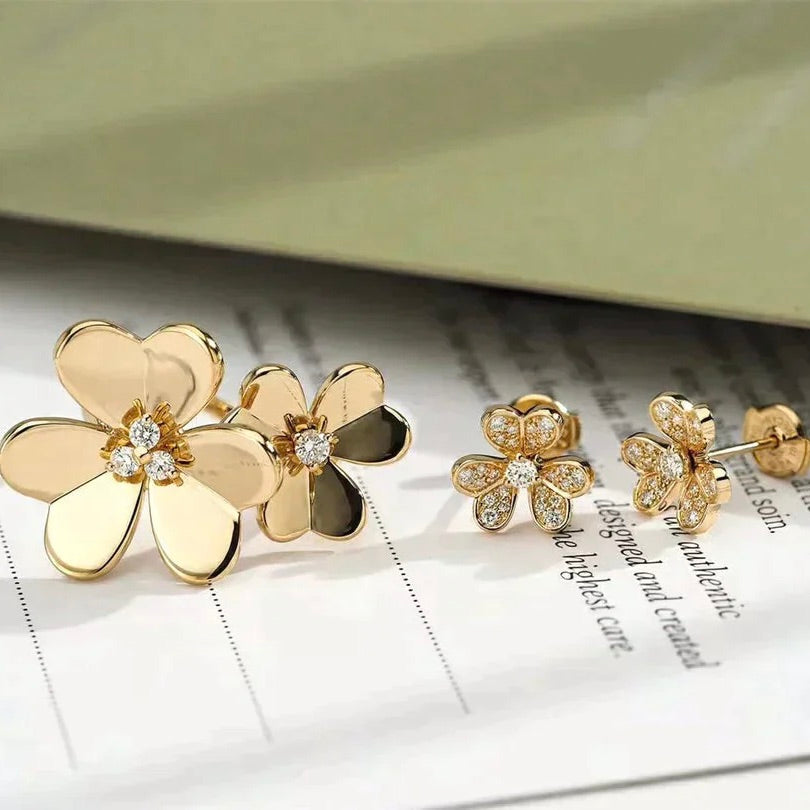 Pomuse CLOVER COMOS GOLD DIAMOND RING