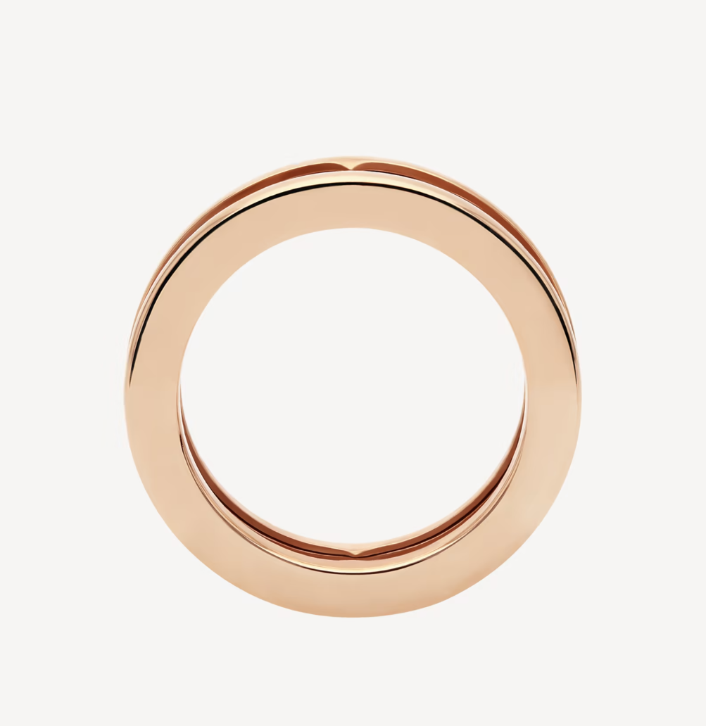 Pomuse ZERO 1 ONE-BAND WITH OPENWORK LOGO SPIRAL RING