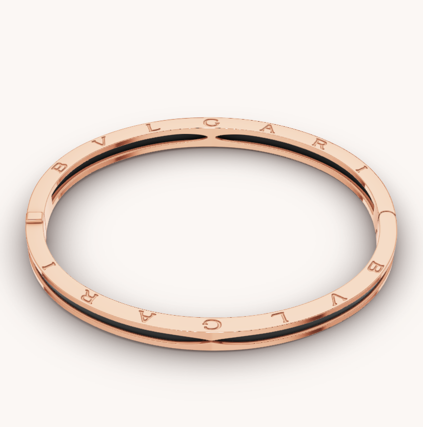 Pomuse ZERO 1 PINK GOLD WITH BLACK CERAMIC BRACELET