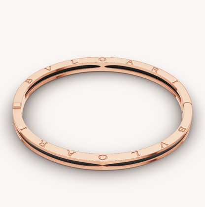 Pomuse ZERO 1 PINK GOLD WITH BLACK CERAMIC BRACELET