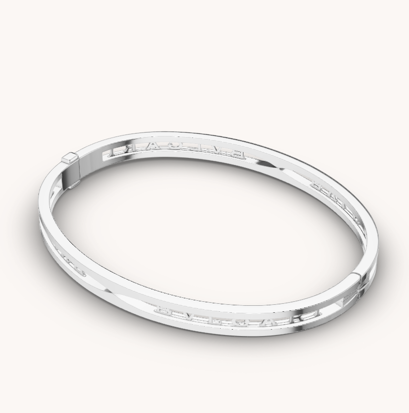 Pomuse ZERO 1 SPIRAL LOGO SILVER BRACELET