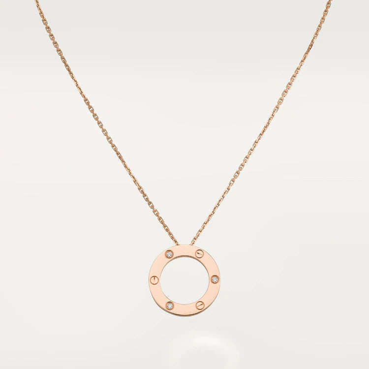 Pomuse LOVE NECKLACE 16MM 3 DIAMONDS