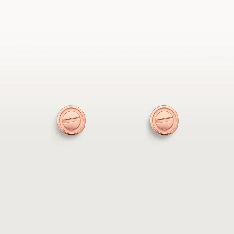 Pomuse LOVE EARRINGS PINK GOLD 7.2MM