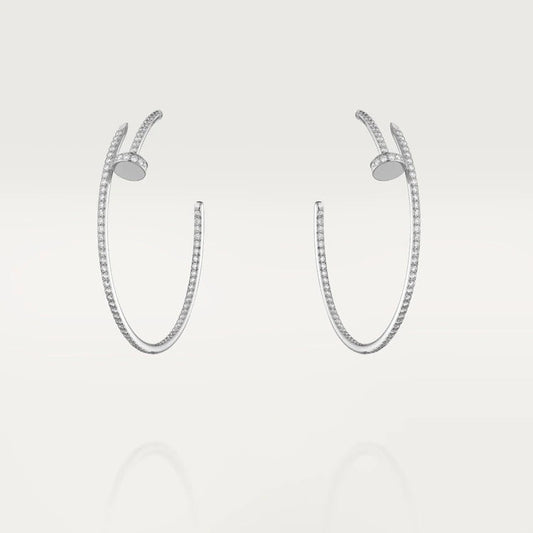 Pomuse JUSTE EARRINGS FULL DIAMONDS 1.8MM