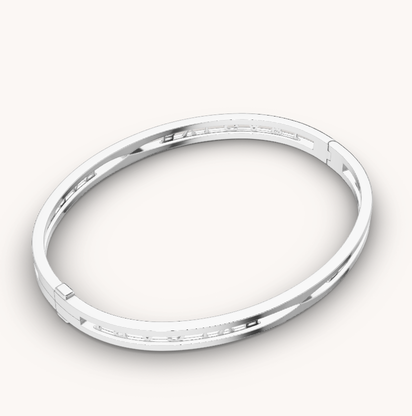 Pomuse ZERO 1 SPIRAL LOGO SILVER BRACELET