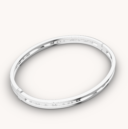 Pomuse ZERO 1 SPIRAL LOGO SILVER BRACELET
