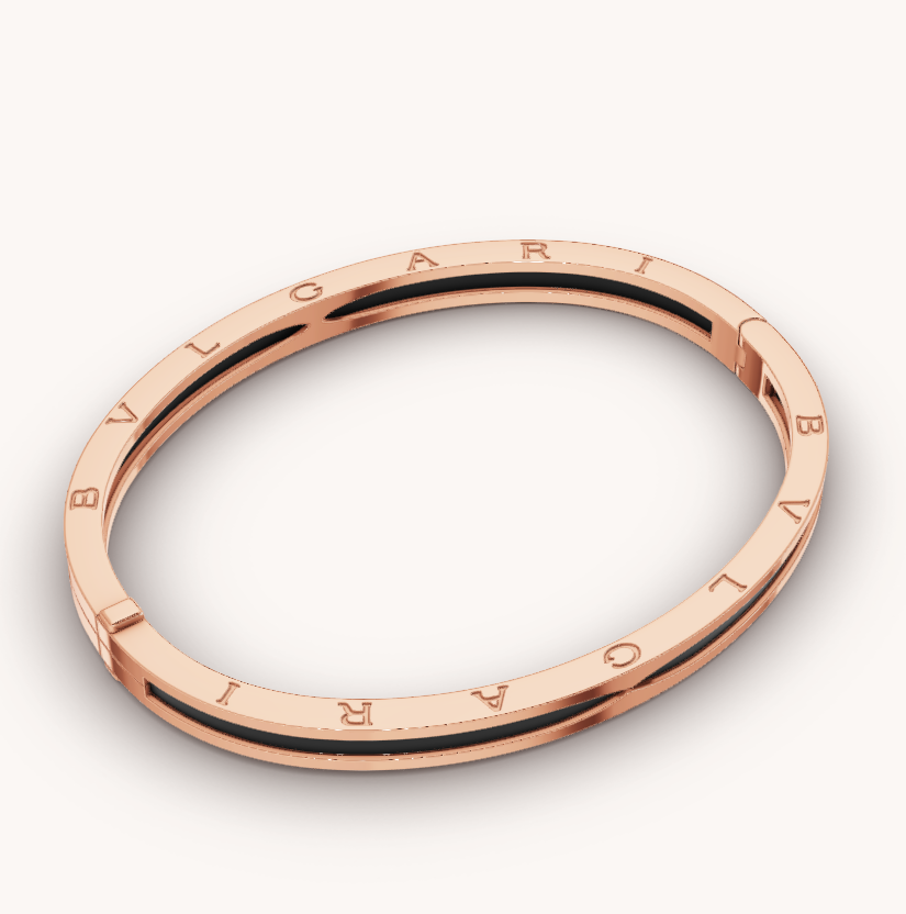 Pomuse ZERO 1 PINK GOLD WITH BLACK CERAMIC BRACELET