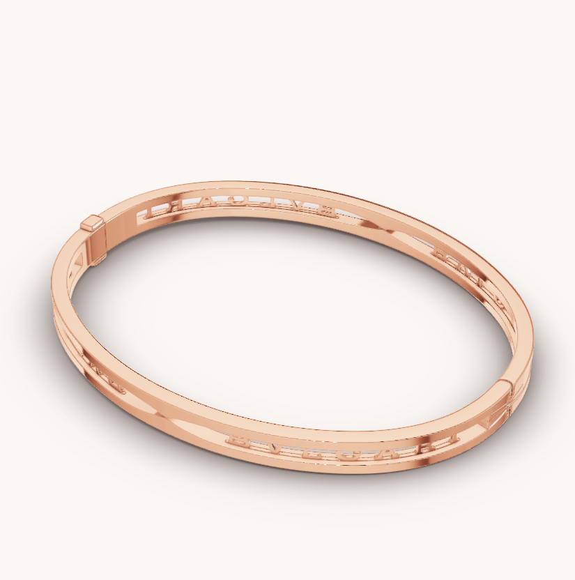 Pomuse ZERO 1 SPIRAL LOGO PINK GOLD BRACELET