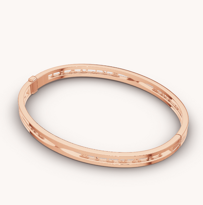 Pomuse ZERO 1 SPIRAL LOGO PINK GOLD BRACELET