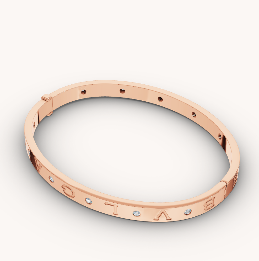 Pomuse ZERO 1 PINK GOLD 12 DIAMONDS BRACELET