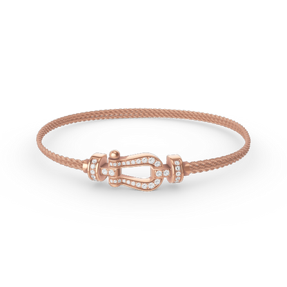 Pomuse FORCE SMALL HORSESHOE  DIAMOND CHAIN ROPE BRACELET