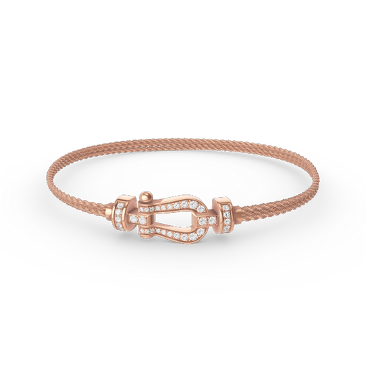 Pomuse FORCE SMALL HORSESHOE  DIAMOND CHAIN ROPE BRACELET