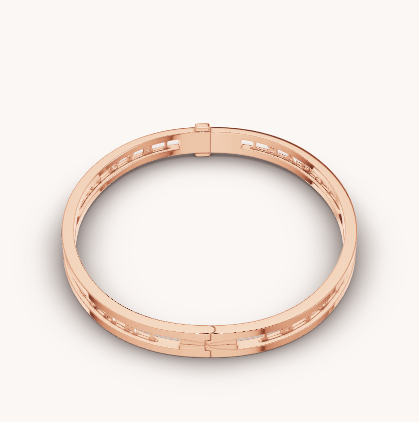 Pomuse ZERO 1 SPIRAL LOGO PINK GOLD BRACELET