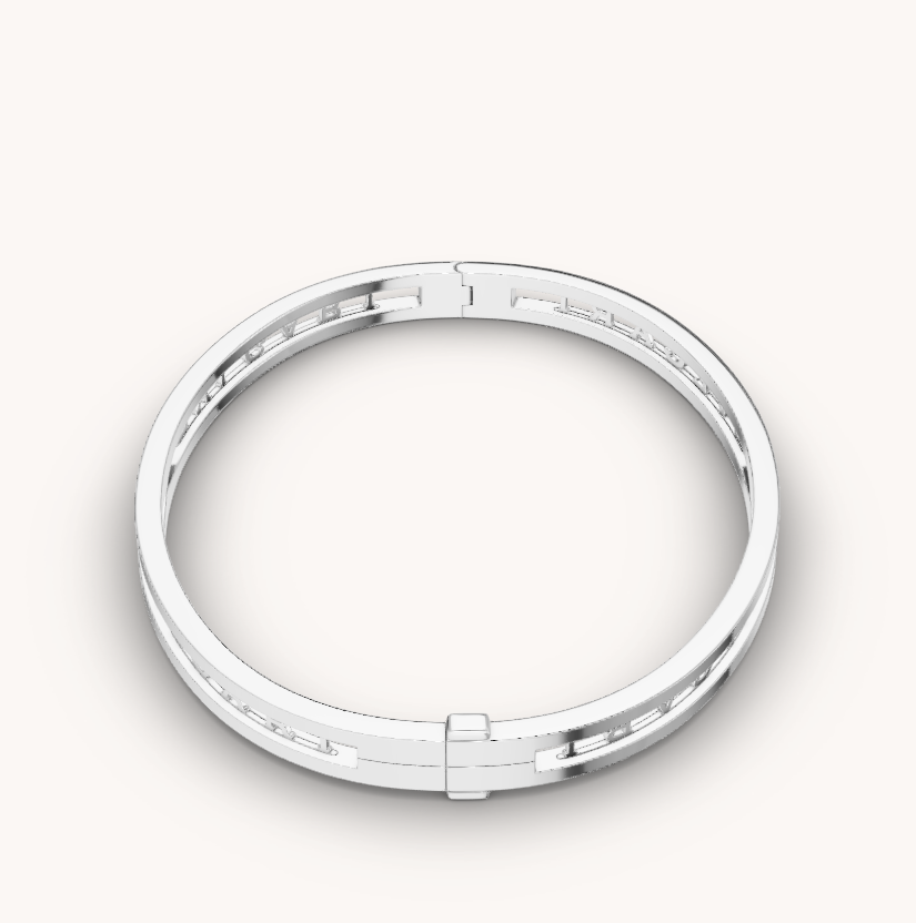 Pomuse ZERO 1 SPIRAL LOGO SILVER BRACELET