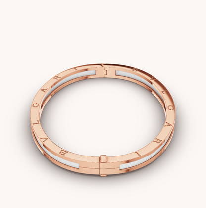 Pomuse ZERO 1 PINK GOLD WITH WHITE CERAMIC BRACELET