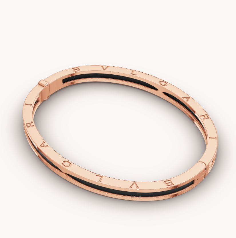 Pomuse ZERO 1 PINK GOLD WITH BLACK CERAMIC BRACELET