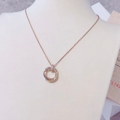 Pomuse TRINITY NECKLACE GOLD  DIAMONDS