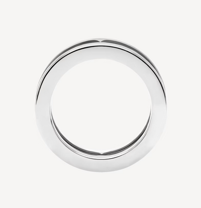 Pomuse ZERO 1 ONE-BAND WITH OPENWORK LOGO SPIRAL RING