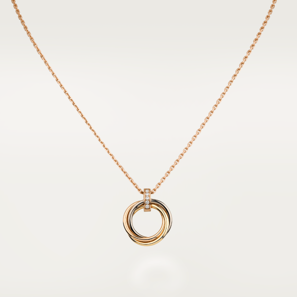 Pomuse TRINITY NECKLACE GOLD  DIAMONDS