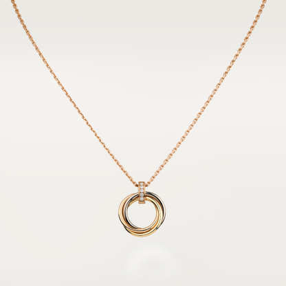 Pomuse TRINITY NECKLACE GOLD  DIAMONDS