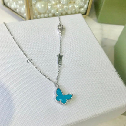 Pomuse BUTTERFLY TURQUOISE BUTTERFLY BRACELET SILVER