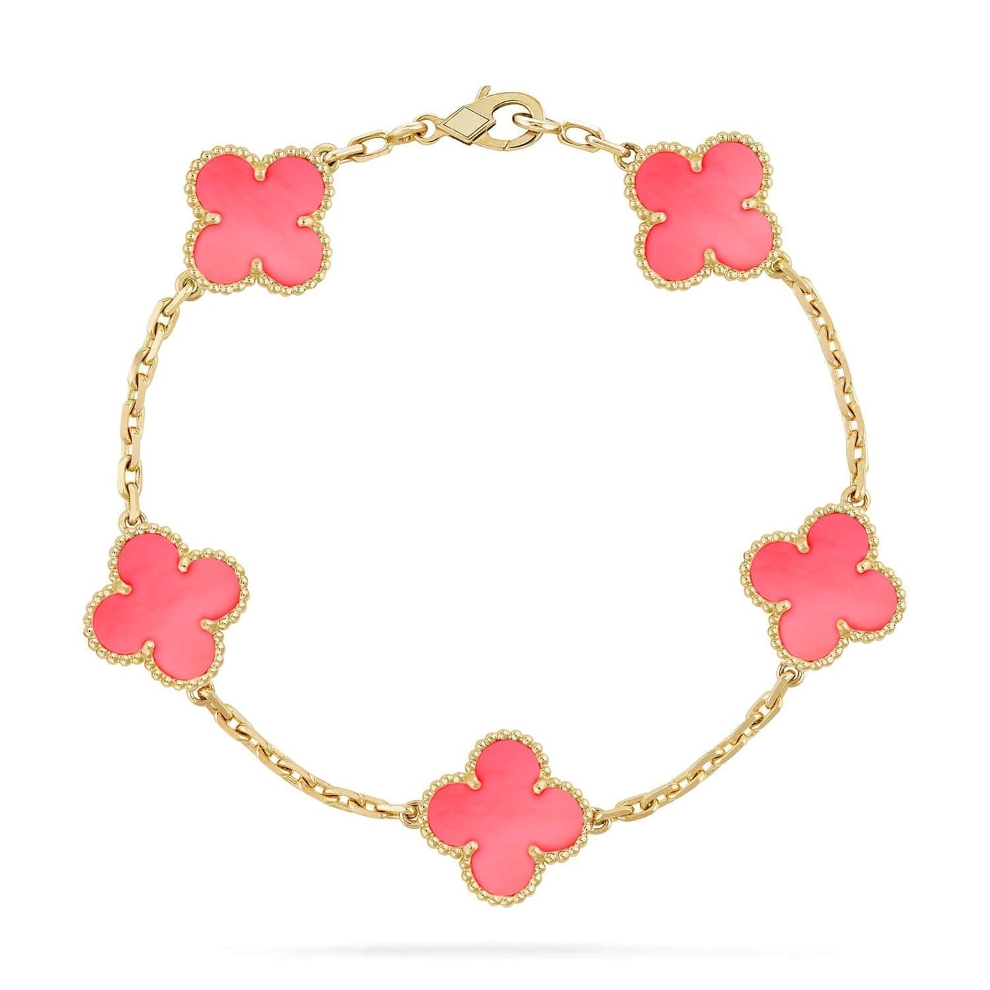Pomuse CLOVER 5 PINK MOP BRACELET
