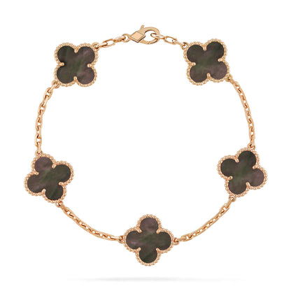 Pomuse CLOVER 5 MOTIF GRAY MOP  BRACELET