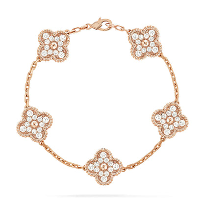 Pomuse CLOVER 5 MOTIFS  FULL DIAMOND BRACELET