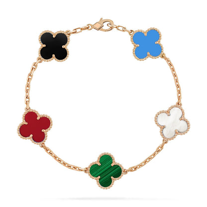 Pomuse CLOVER 5 MOTIFS MULTICOLOR  BRACELET