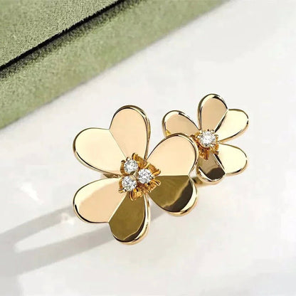 Pomuse CLOVER COMOS GOLD DIAMOND RING