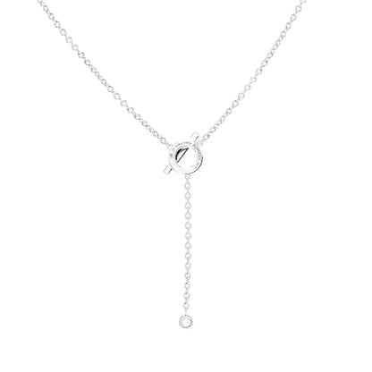 Pomuse FINESSE SILVER DIAMOND NECKLACE