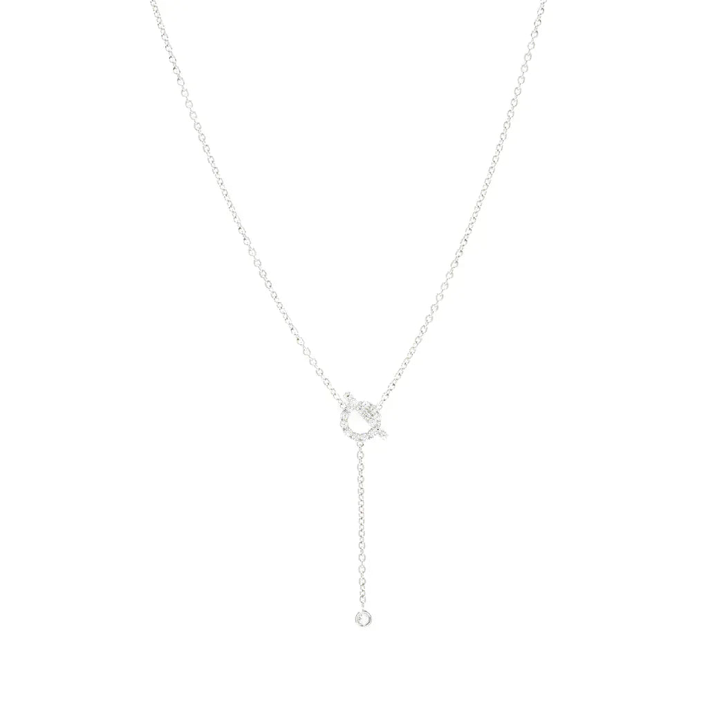 Pomuse FINESSE SILVER DIAMOND NECKLACE