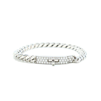 Pomuse KELLY CHAIN SILVER DIAMOND BRACELET