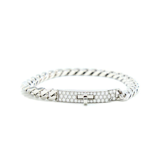 Pomuse KELLY CHAIN SILVER DIAMOND BRACELET