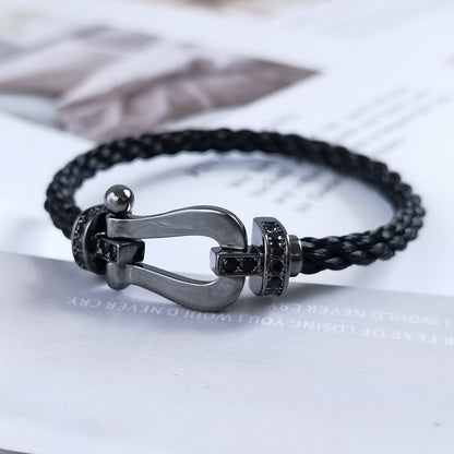 Pomuse FORCE LARGE SERIES HORSESHOE BLACK SAMURAI BRACELET