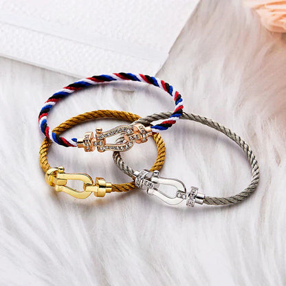 Pomuse FORCE LARGE HORSESHOE NO DIAMOND BRACELET GOLD