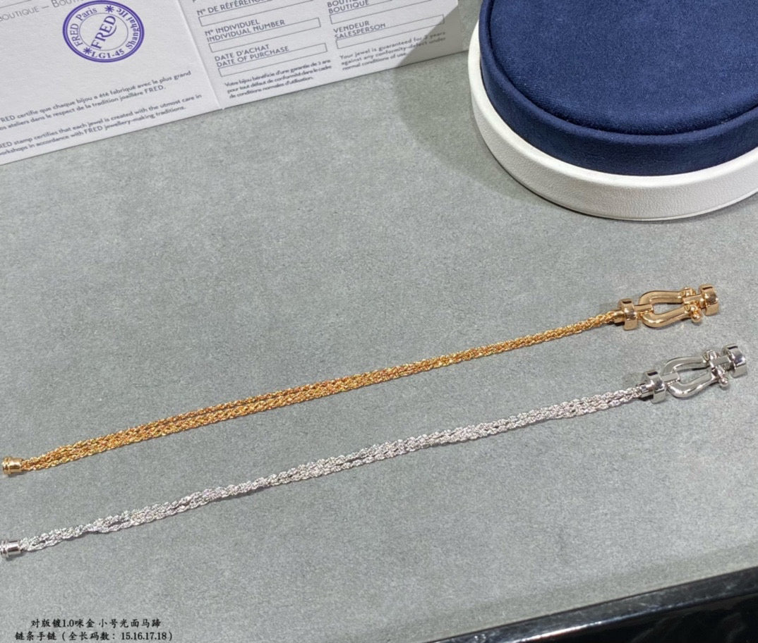 Pomuse FORCE SMALL HORSESHOE  DIAMOND CHAIN ROPE BRACELET