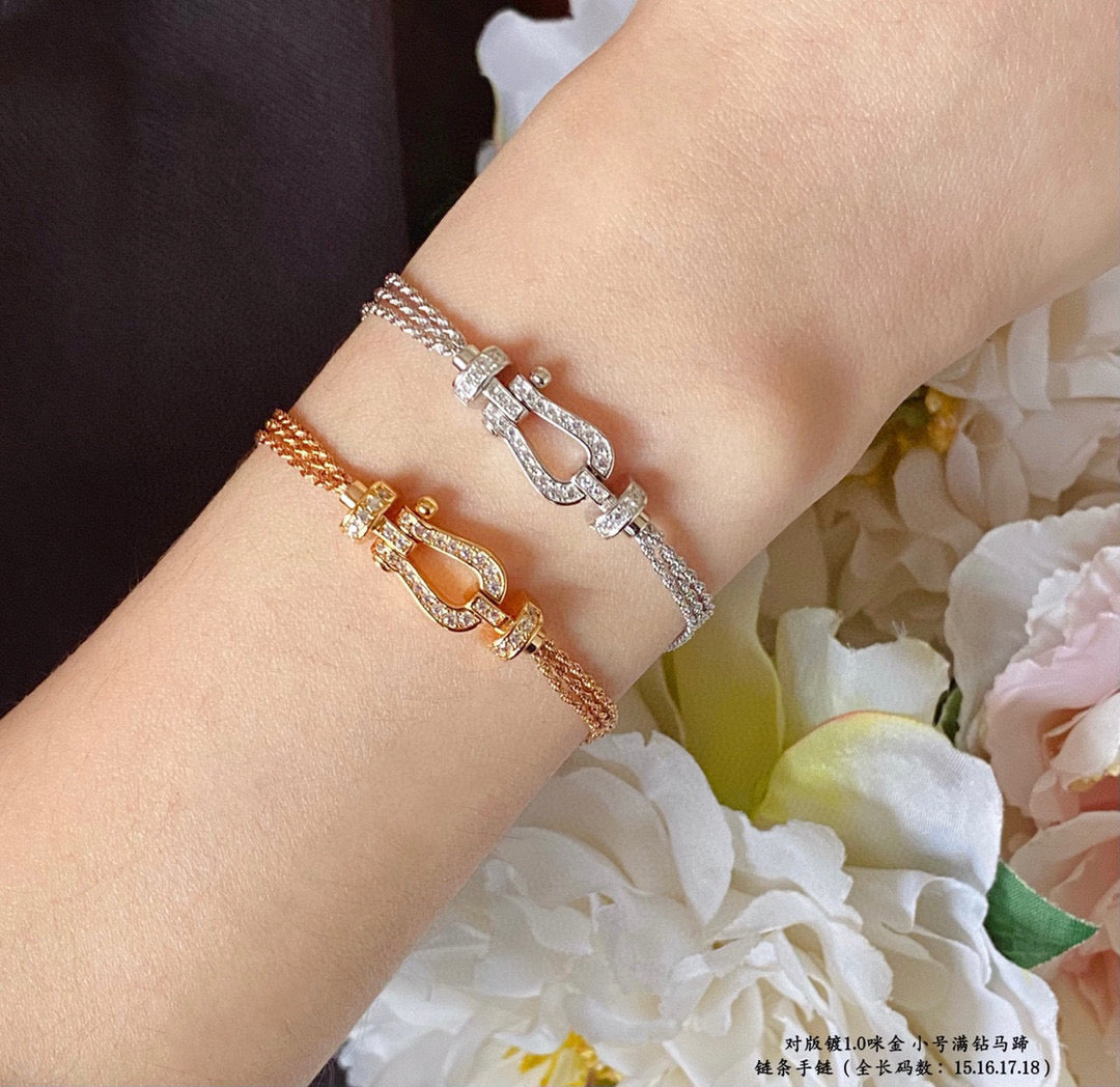 Pomuse FORCE SMALL HORSESHOE  DIAMOND CHAIN ROPE BRACELET