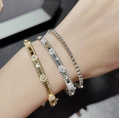 Pomuse CLOVER BRACELET 4MM DIAMONDS
