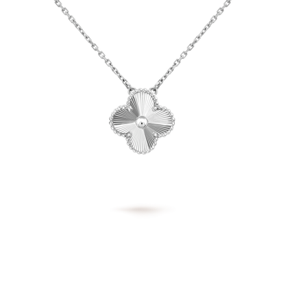 Pomuse CLOVER 15MM LASER NECKLACE SILVER