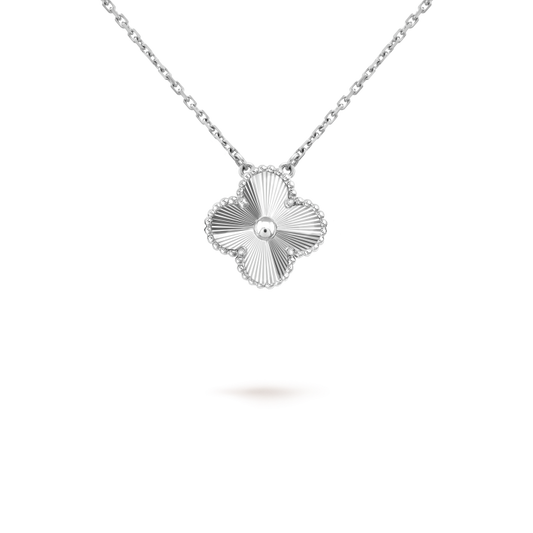 Pomuse CLOVER 15MM LASER NECKLACE SILVER