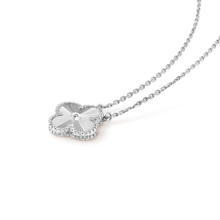 Pomuse CLOVER 15MM LASER NECKLACE SILVER