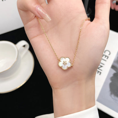 Pomuse LUCKY WHITE MOP PLUM BLOSSOM  BRACELET